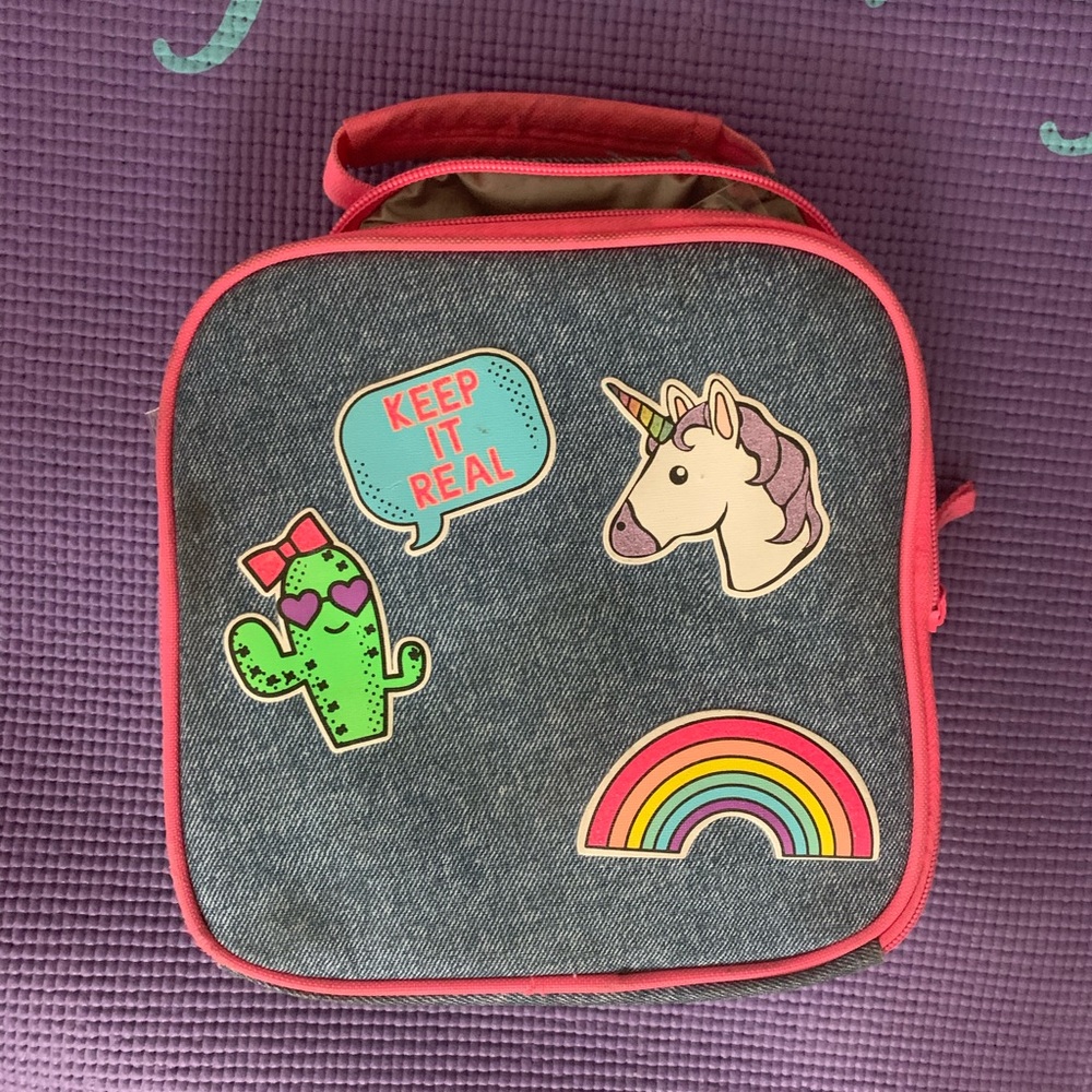 Pink and Blue Girl Justice Lunchbox